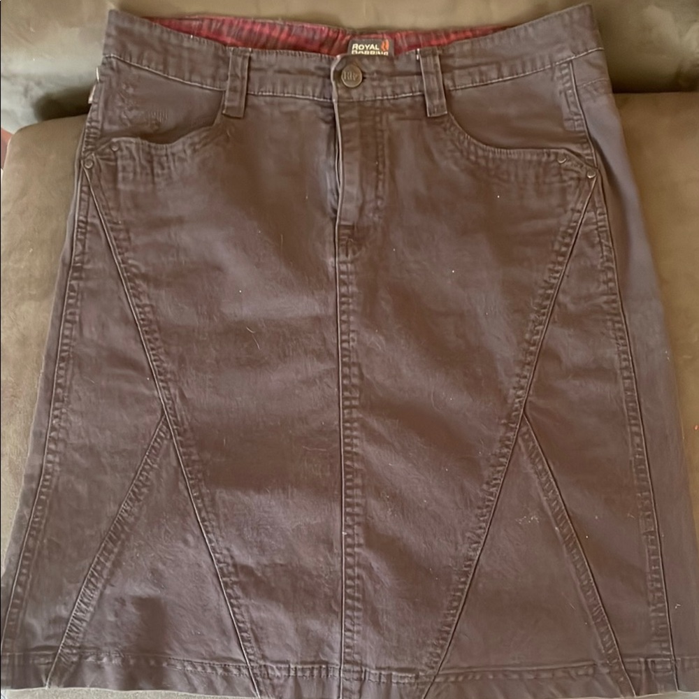 Royal Robbins Brown Cargo Skirt